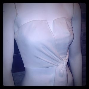 Lulu's strapless white top